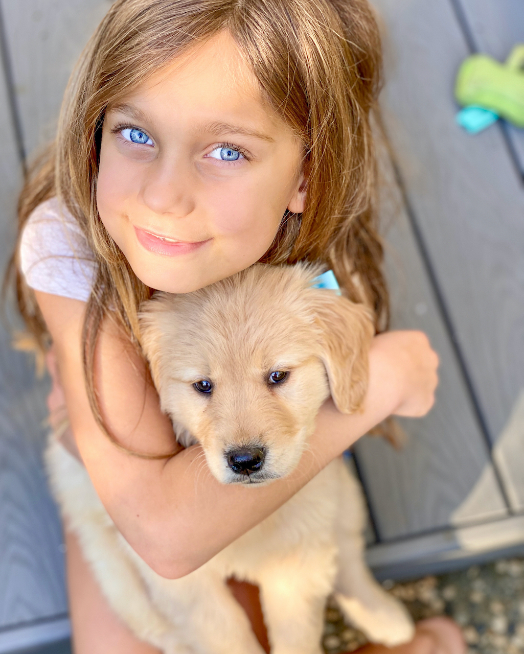 Girl and Puppy