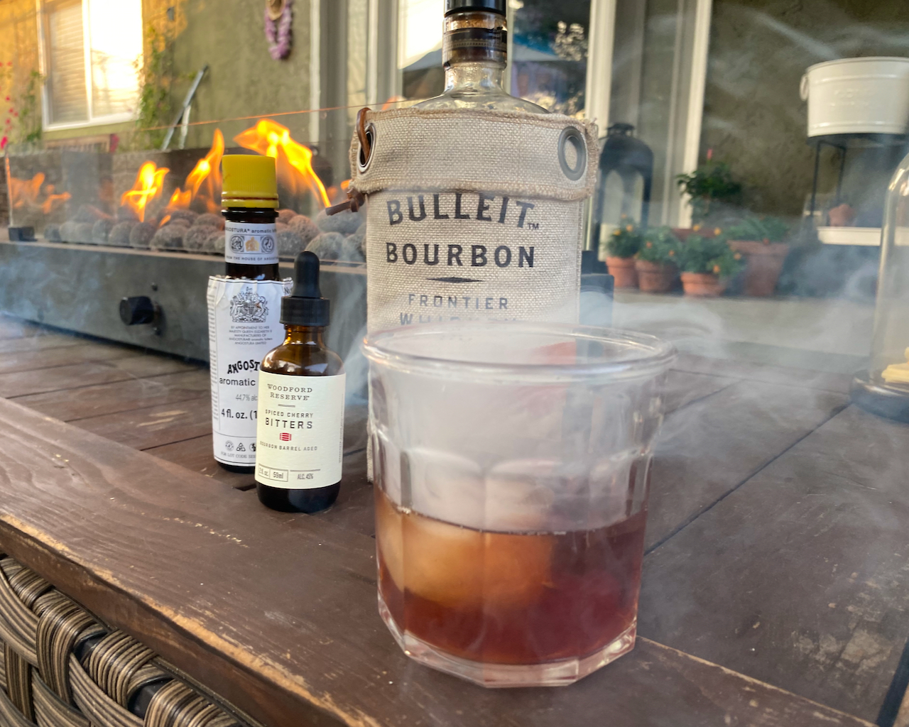 Smoked Old-Fashioned Ice Cubes